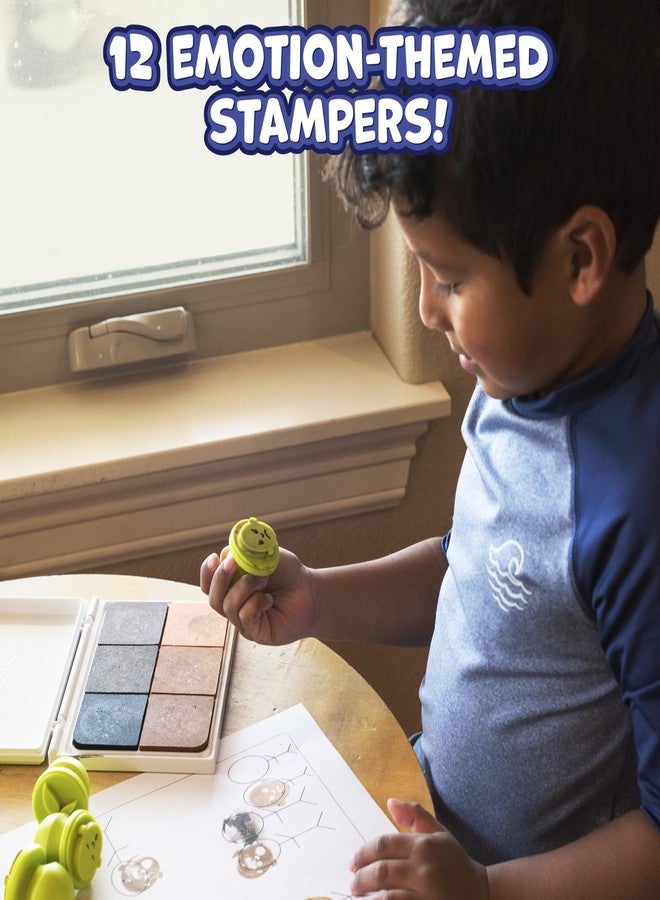 Ready 2 Learn Easy Grip Dough & Paint Stampers | Emotions | Set of 12 | Rubber Stamps for Ages 2+ | Washable | Crafts and Social Emotional Learning - Image 2